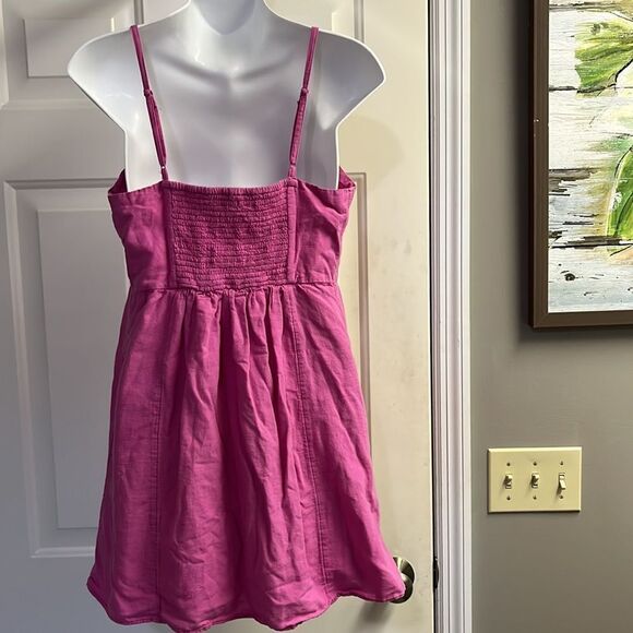 American Eagle Pink Lined Sundress with Adjustable Straps & Front Buttons-Medium - Picture 5 of 10